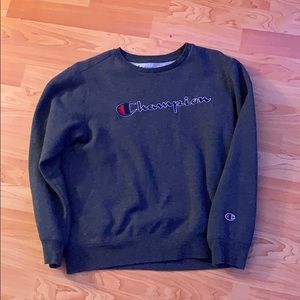 Gray champion crew neck